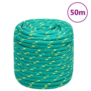 vidaXL Boat Rope Green 18 mm 50 m Polypropylene