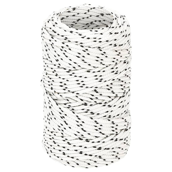 vidaXL Boat Rope Braided White 2 mmx25 m Polyester