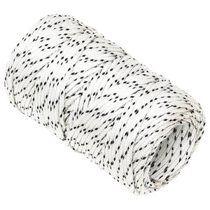 vidaXL Boat Rope Braided White 2 mmx25 m Polyester