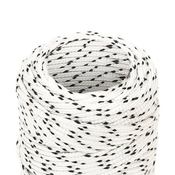 vidaXL Boat Rope Braided White 2 mmx25 m Polyester