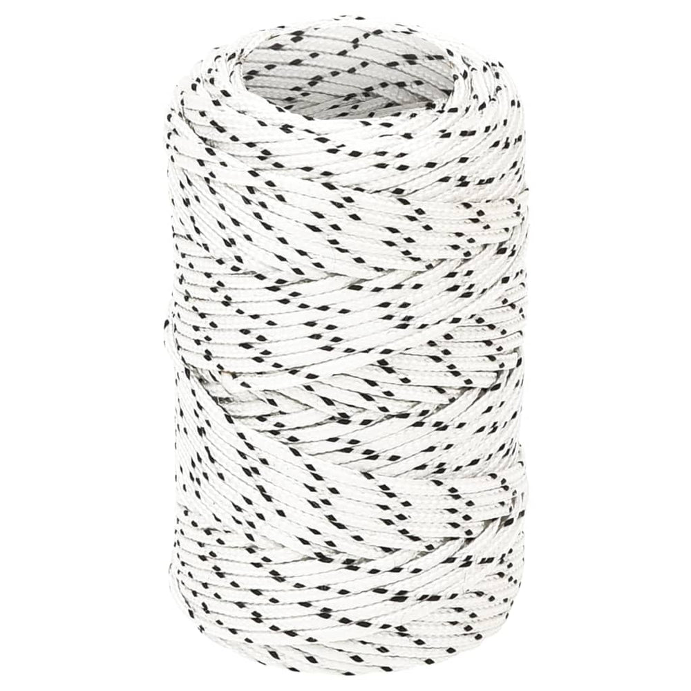 vidaXL Boat Rope Braided White 2 mmx50 m Polyester