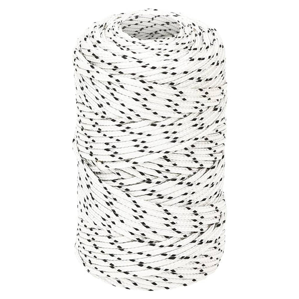 vidaXL Boat Rope Braided White 2 mmx250 m Polyester