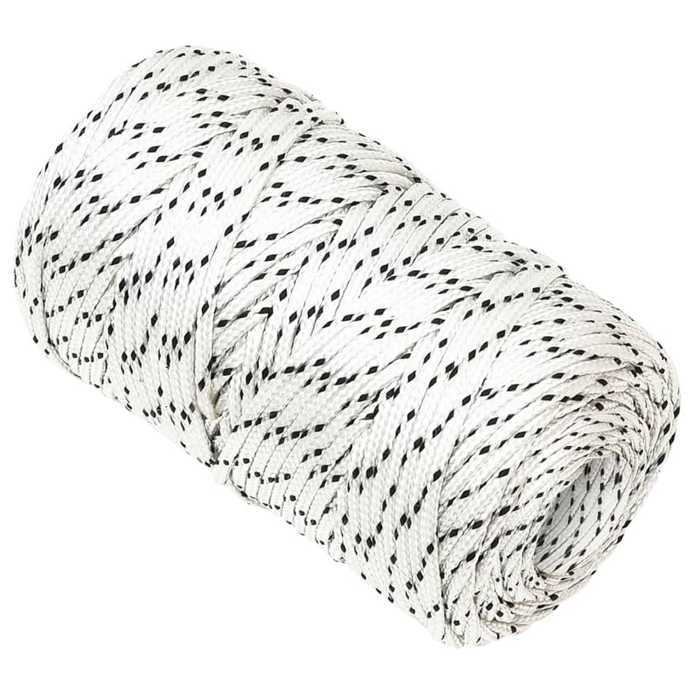 vidaXL Boat Rope Braided White 2 mmx250 m Polyester