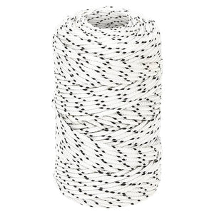 vidaXL Boat Rope Braided White 2 mmx500 m Polyester