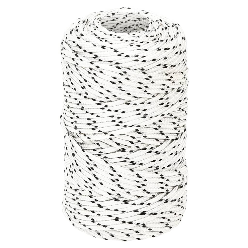 vidaXL Boat Rope Braided White 2 mmx500 m Polyester
