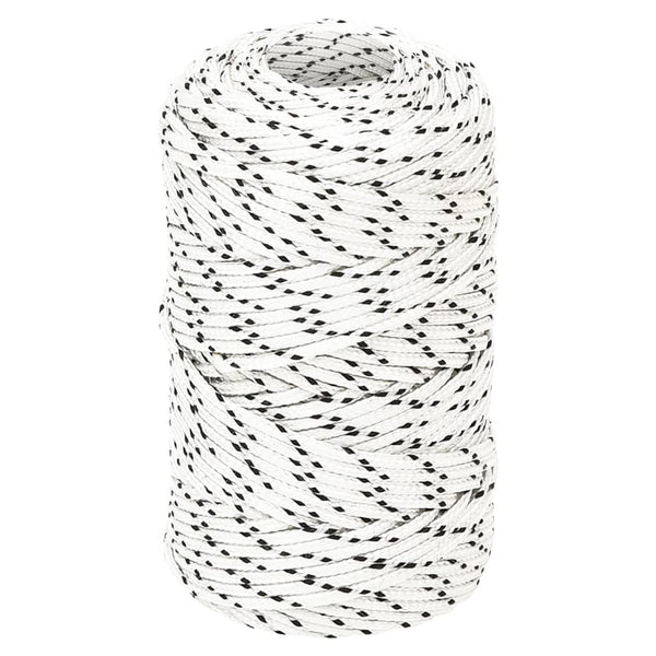 vidaXL Boat Rope Braided White 2 mmx500 m Polyester