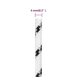 vidaXL Boat Rope Braided White 4 mmx500 m Polyester