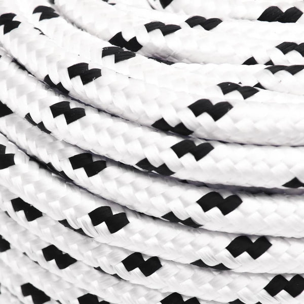 vidaXL Boat Rope Braided White 6 mmx100 m Polyester