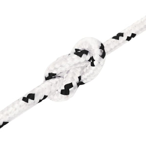 vidaXL Boat Rope Braided White 8 mmx25 m Polyester