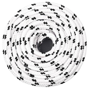 vidaXL Boat Rope Braided White 8 mmx100 m Polyester