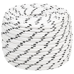 vidaXL Boat Rope Braided White 14 mmx25 m Polyester