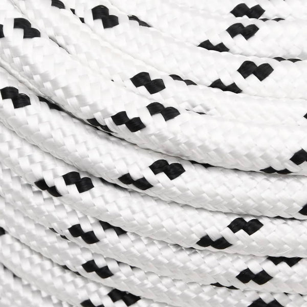 vidaXL Boat Rope Braided White 14 mmx25 m Polyester