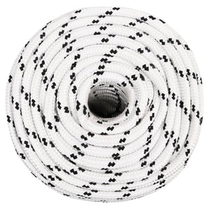 vidaXL Boat Rope Braided White 14 mmx100 m Polyester