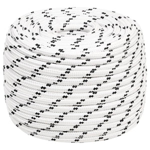 vidaXL Boat Rope Braided White 14 mmx250 m Polyester