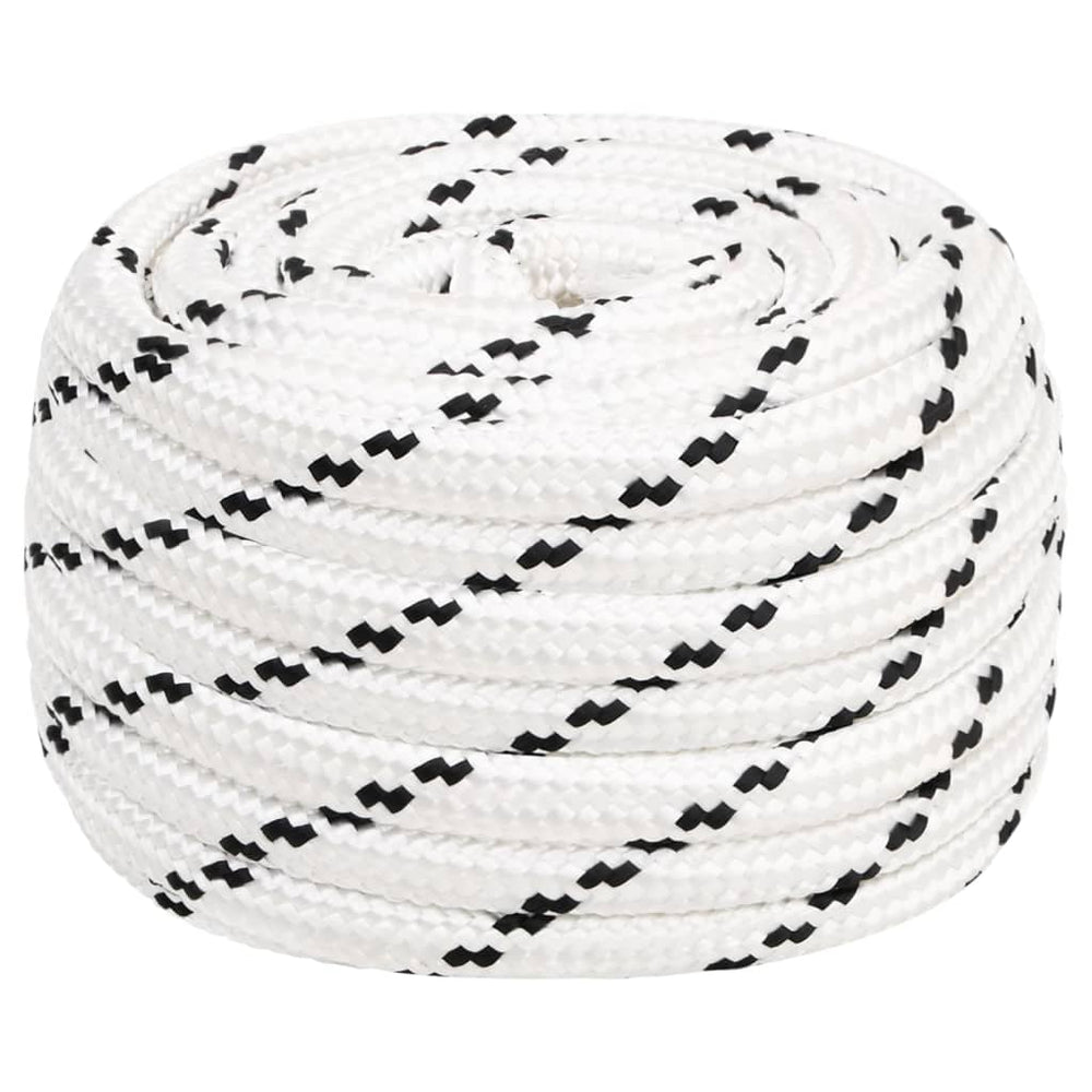 vidaXL Boat Rope Braided White 16 mmx50 m Polyester
