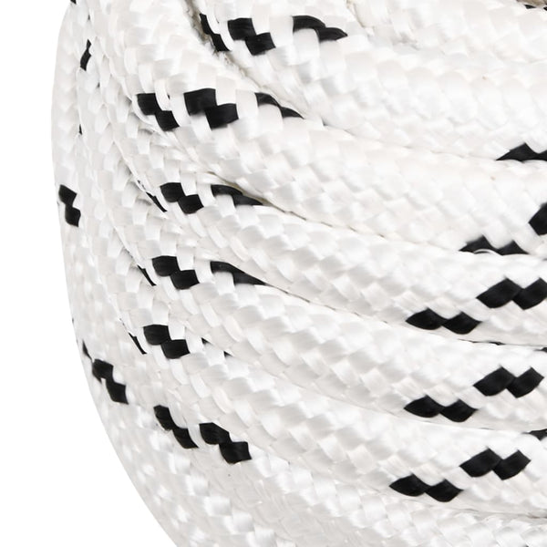 vidaXL Boat Rope Braided White 16 mmx50 m Polyester