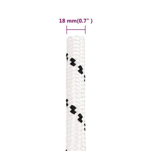 vidaXL Work Rope White 18 mm 50 m Polyester