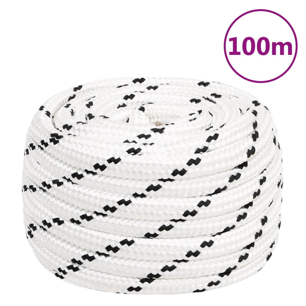 vidaXL Anchor Rope White 18 mm 100 m Polyester