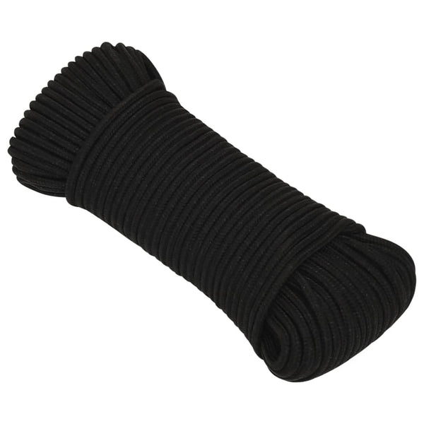 vidaXL Work Rope Black 3 mm 25 m Polyester