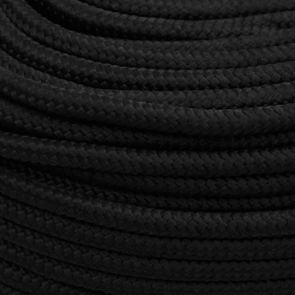 vidaXL Work Rope Black 10 mm 250 m Polyester
