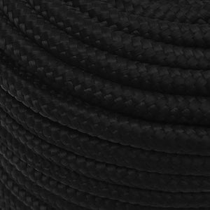 vidaXL Work Rope Black 12 mm 25 m Polyester