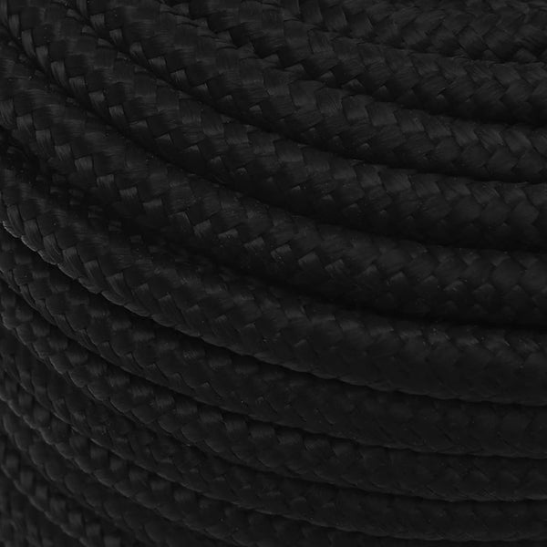 vidaXL Work Rope Black 12 mm 25 m Polyester