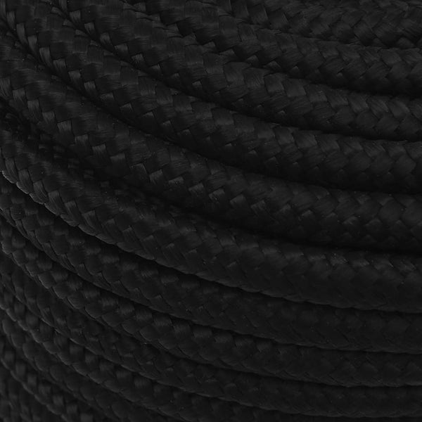 vidaXL Work Rope Black 14 mm 25 m Polyester