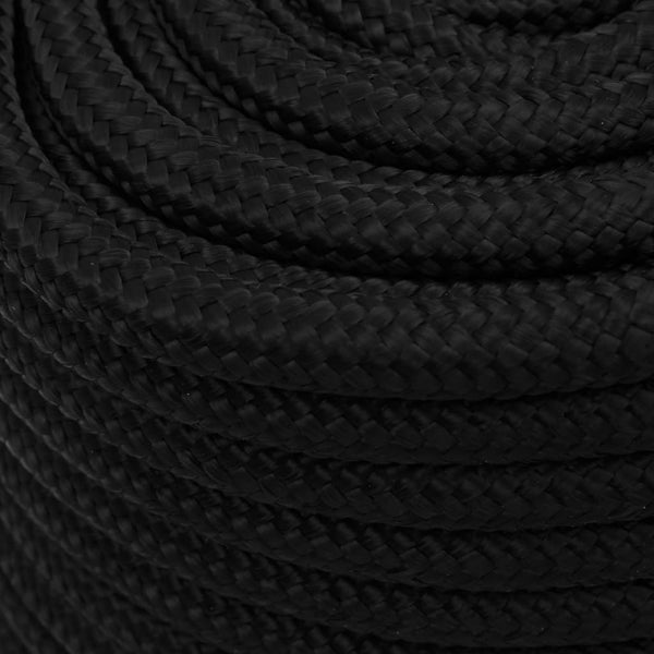 vidaXL Work Rope Black 18 mm 50 m Polyester
