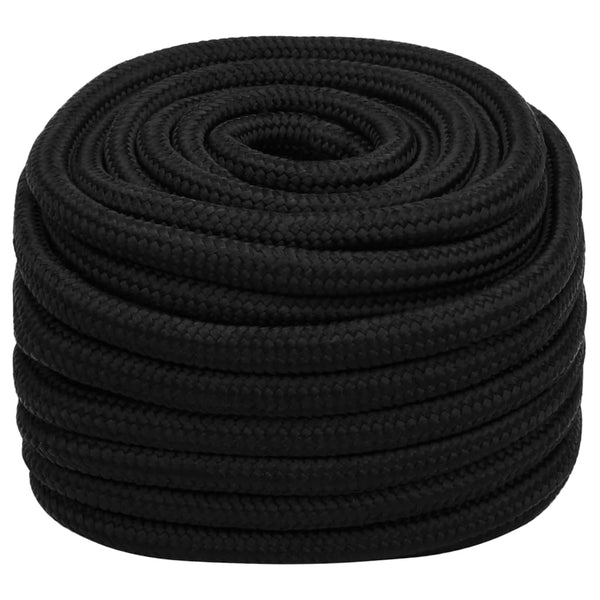 vidaXL Work Rope Black 25 mm 25 m Polyester