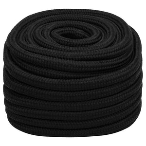 vidaXL Work Rope Black 25 mm 50 m Polyester