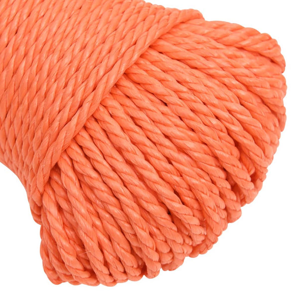 vidaXL Work Rope Orange 3 mm 250 m Polypropylene