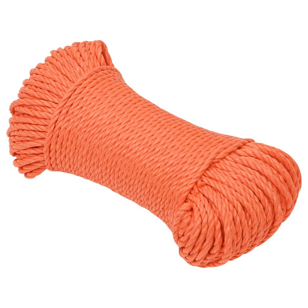 vidaXL Work Rope Orange 8 mm 25 m Polypropylene