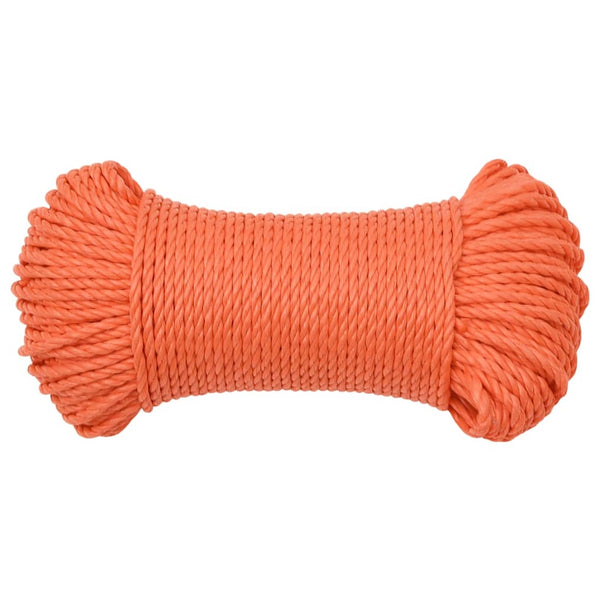 vidaXL Work Rope Orange 8 mm 25 m Polypropylene