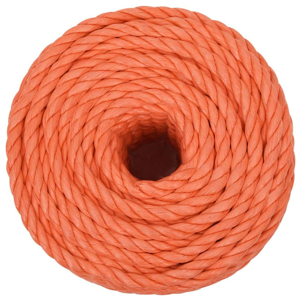vidaXL Work Rope Orange 10 mm 25 m Polypropylene