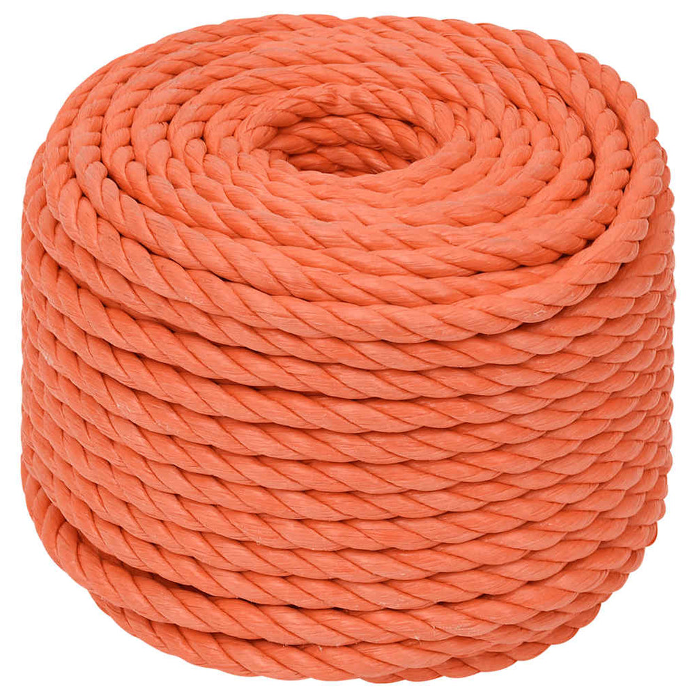 vidaXL Mooring Rope Orange 14 mm 50 m Polypropylene