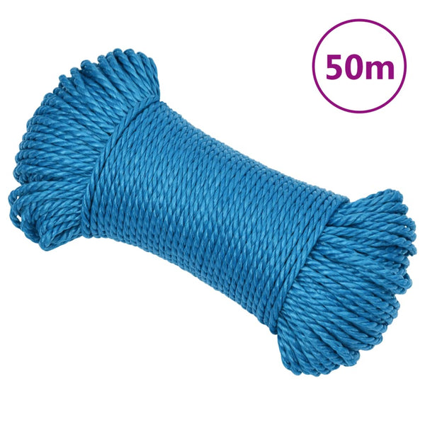 vidaXL Mooring Rope Blue 3 mm 50 m Polypropylene
