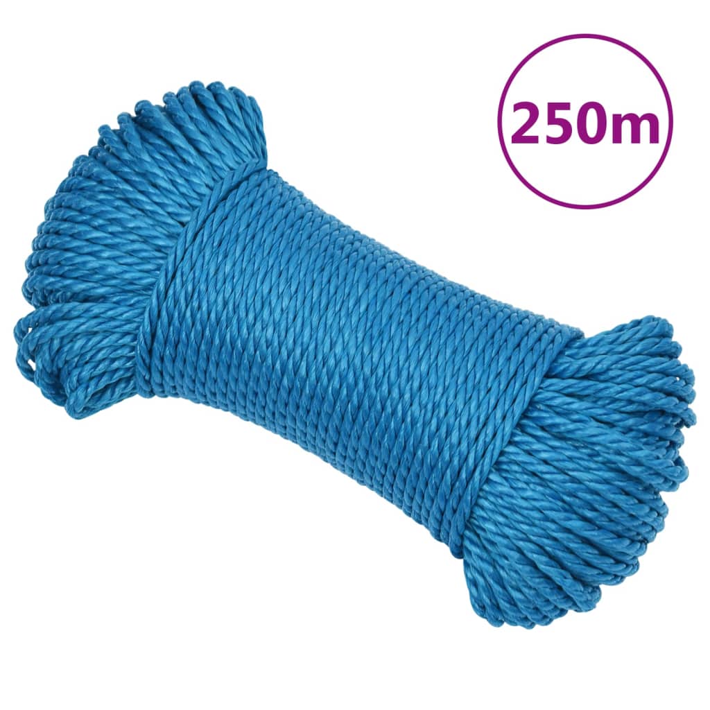 vidaXL Work Rope Blue 3 mm 250 m Polypropylene