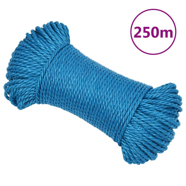 vidaXL Work Rope Blue 3 mm 250 m Polypropylene