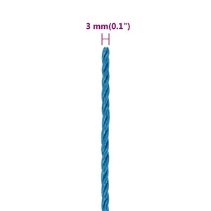 vidaXL Rope Blue 3 mm 500 m Polypropylene
