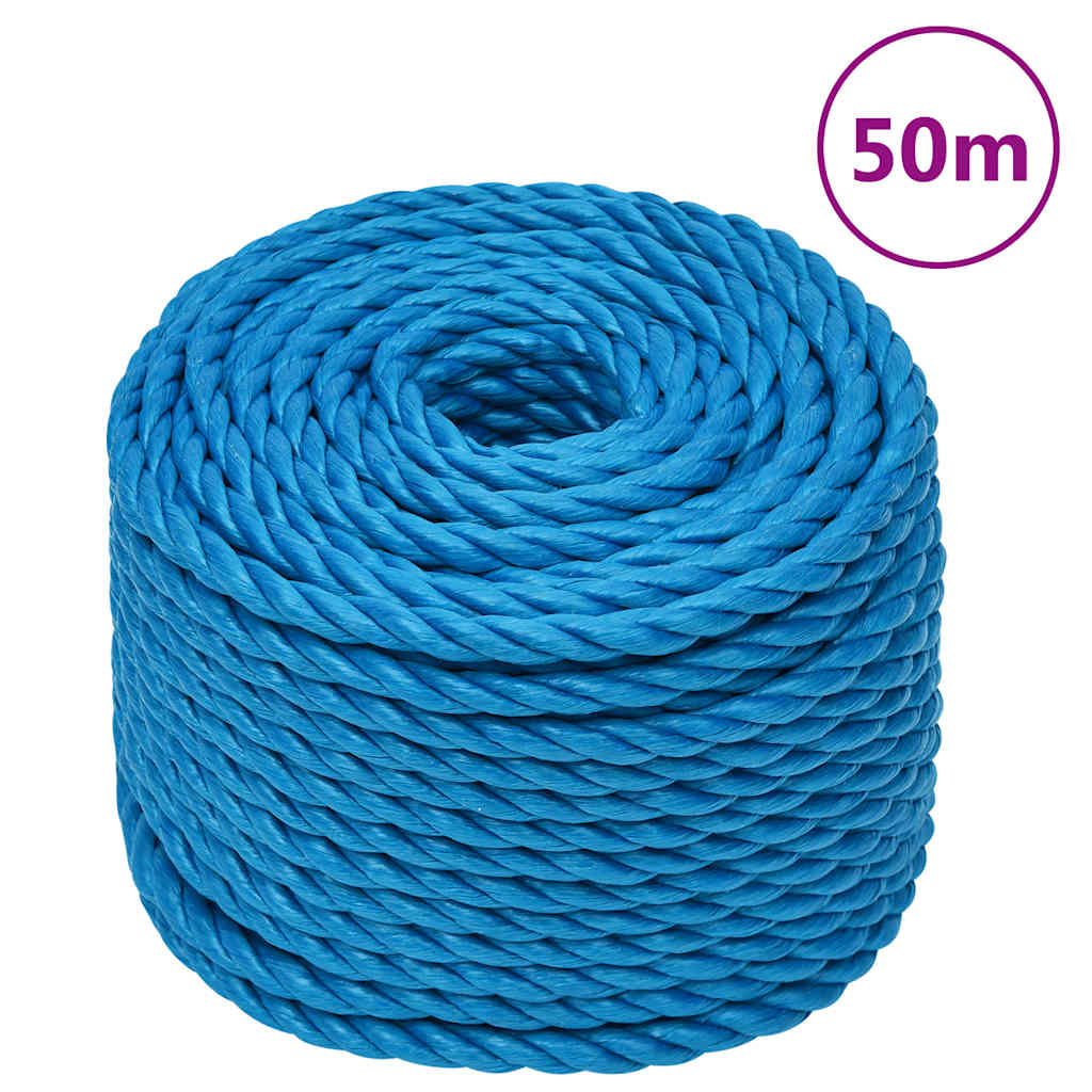 vidaXL Working Rope Blue 10 mm 50 m Polypropylene