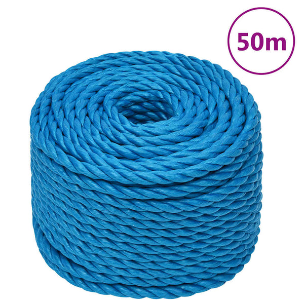vidaXL Working Rope Blue 10 mm 50 m Polypropylene