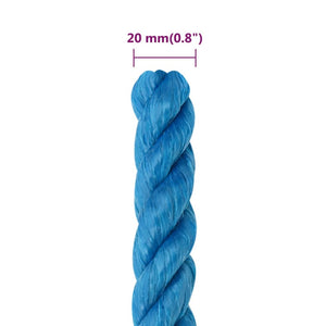 vidaXL Mooring Rope Blue 20 mm 50 m Polypropylene
