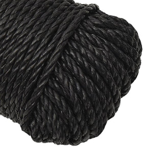 vidaXL Work Rope Black 6 mm 50 m Polypropylene