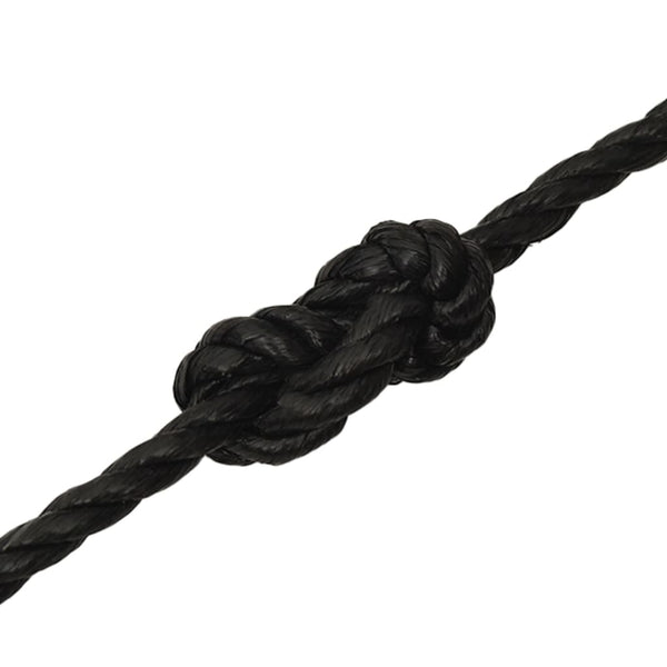 vidaXL Work Rope Black 12 mm 25 m Polypropylene