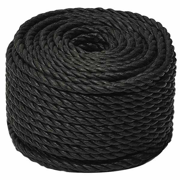 vidaXL Work Rope Black 16 mm 25 m Polypropylene