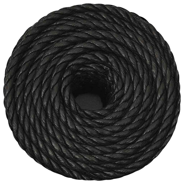 vidaXL Work Rope Black 16 mm 25 m Polypropylene