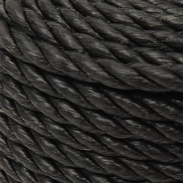 vidaXL Mooring Rope Black 24 mm 50 m Polypropylene