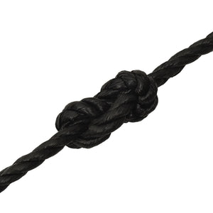 vidaXL Mooring Rope Black 24 mm 50 m Polypropylene
