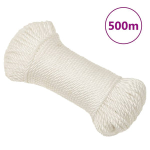 vidaXL Working Rope White 3 mm 500 m Polypropylene