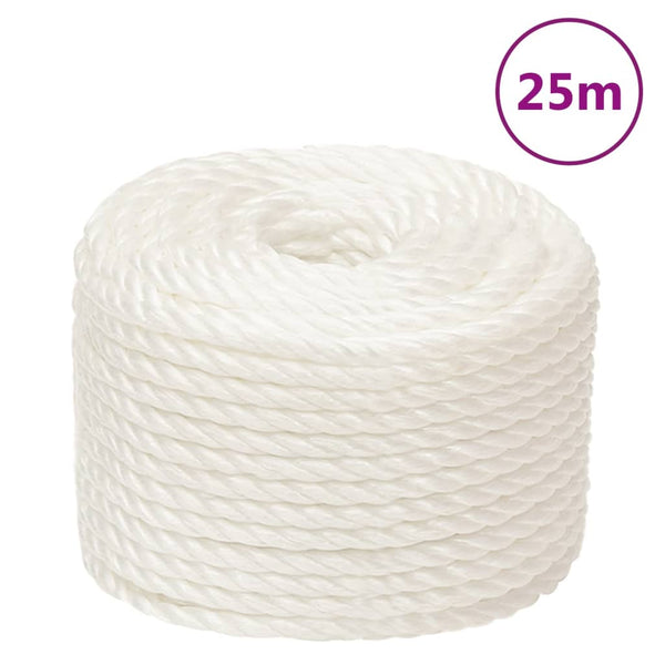 vidaXL Working Rope White 12 mm 25 m Polypropylene